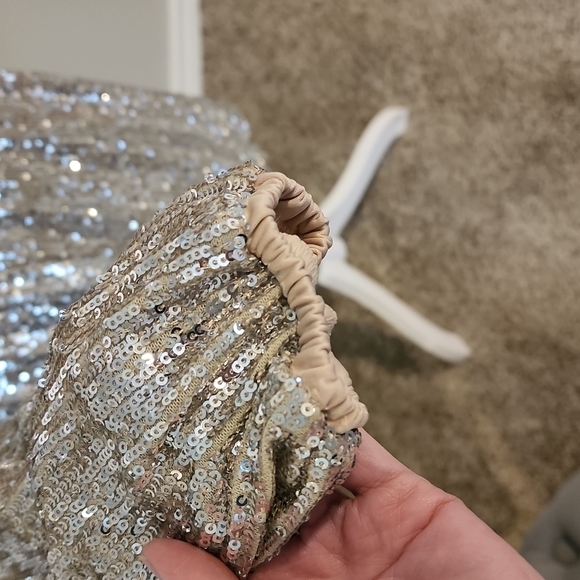 Express Silver and Nude Sequin Dress NWT - Picture 6 of 6